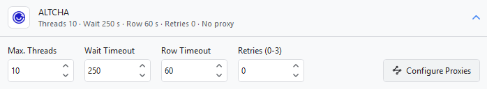 CapSkip ALTCHA settings