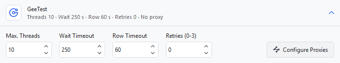 CapSkip GeeTest settings